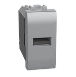 Cargador USB Tipo A + Toma Doble 2P+T 10A 250V Tech Living Light Semi Armada