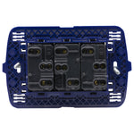 Toma triple semi armado 10A 250V LivingLight - color antantrasita - SL4113X3E