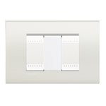 Interruptor Doble 9/12 16A Armado con Placa Blanco Living Light