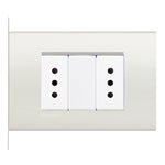 Toma Doble 2P+T 10A 250V Armada con Placa Blanco Living Light