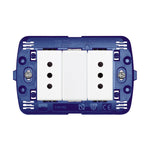 Toma Doble 2P+T 10A 250V Blanco Living Light Semi Armada