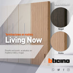 Placa Living Now 4 módulos - color nogal - KA4804LG