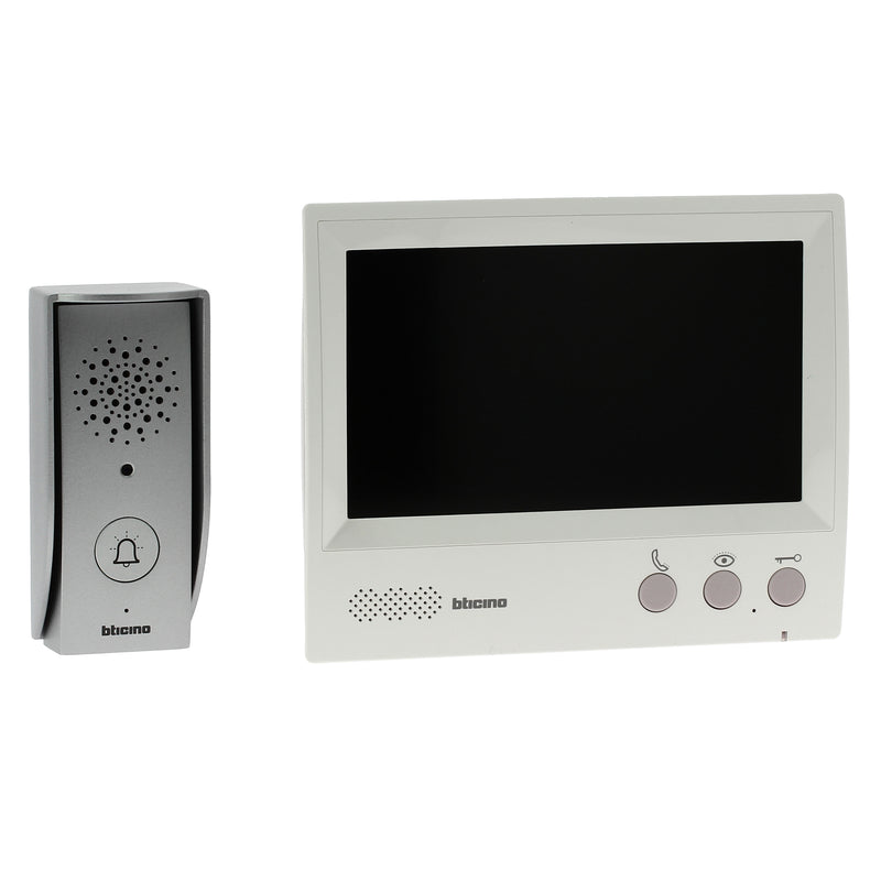 Kit citofonía 4 hilos Incluye pantalla 7" + puesto externo metálico con cámara oculta 315511