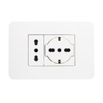 Toma Simple 10/16A + Schuko Universal Flat Blanco Armado MatixGO