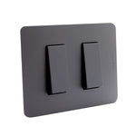 Interruptor Doble  9/15 Negro Armado MatixGO
