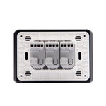 Interruptor Triple  9/32 Negro Armado MatixGO
