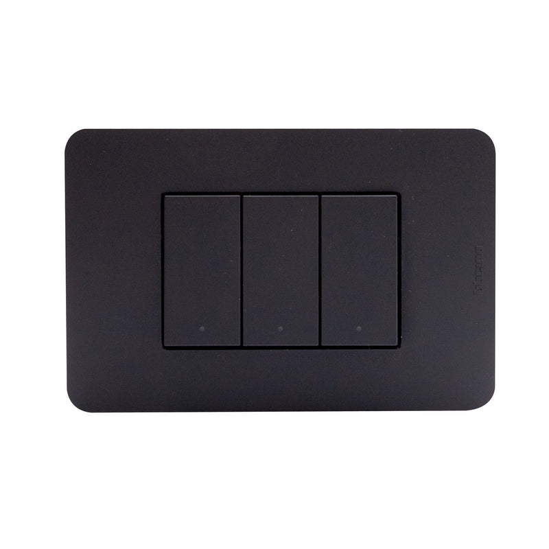 Interruptor Triple  9/32 Negro Armado MatixGO