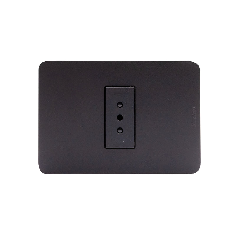 Toma corriente Simple 10A Negro Armado MatixGO