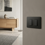 Interruptor Doble  9/15 Negro Armado MatixGO