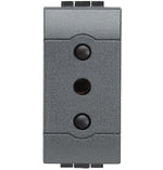 Toma 2P+T 10A 250V Antracita  Living Light Semi Armada