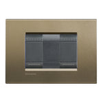 Interruptor Doble 9/24 16A Armado con Placa Square  Antracita Living Light