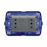 Toma Doble 2P+T 10A 250V  Antracita Living Light Semi Armada