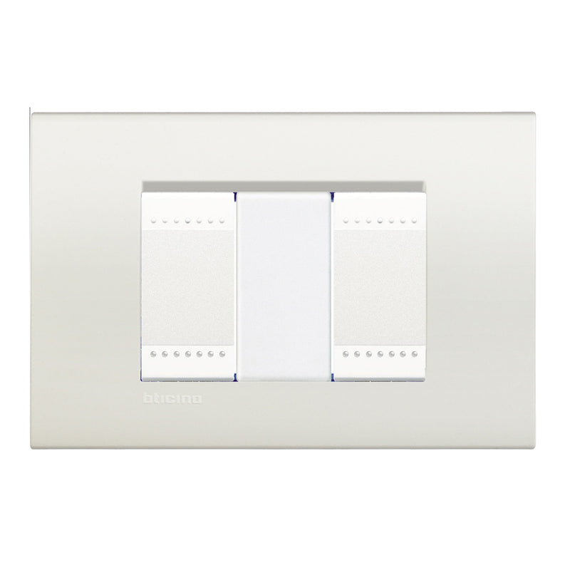 Interruptor Doble 9/12 16A Armado con Placa  Blanco  Living Light