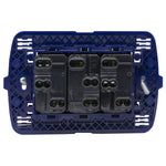 Toma triple semi armado 10A 250V LivingLight - color blanco - SN4113X3E