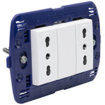 Toma doble semi armado 10/16A LivingLight - color blanco - SN4180X2E