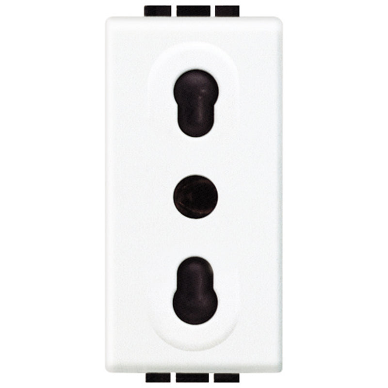 Toma corriente 2P+T 10A 250V LivingLight - color blanco - SN4180