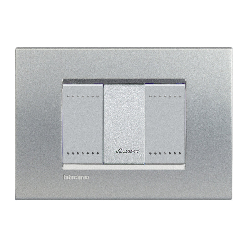 Interruptor Doble 9/12 16A Armado con Placa  Tech  Living Light