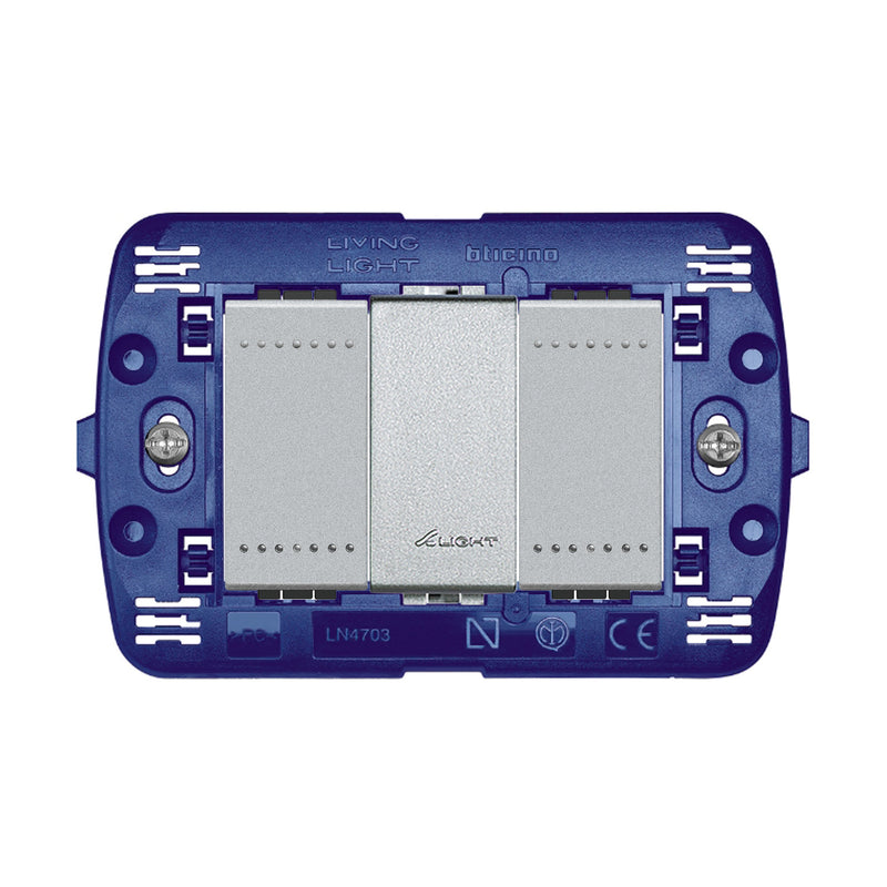 Interruptor Doble 9/12 16A 250V  Tech Living Light Semi Armada