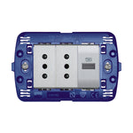 Cargador USB Tipo A + Toma Doble 2P+T 10A 250V  Tech  Living Light Semi Armada