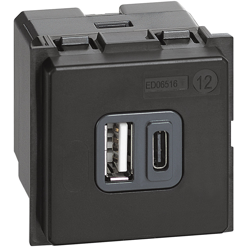 MODULO CARGADOR DOBLE TIPO A Y C 3A 230VAC 2 MODULOS K4287C2 LIVING NOW