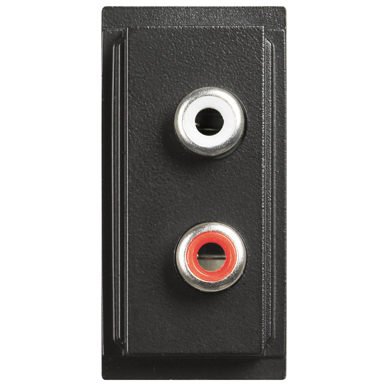 KG4269R - Conector de audio RCA, tamaño 1 módulo, color negro